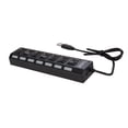 thumbnail image 1 of Amdohai JDL-A7 HUB USB Hub 7 Port USB 2.0 Independent Switch Indicator High Speed Ultra Slim Splitter Hub with USB Cable for Desktop Notebook USB Scanner Digital Camera U Disk USB Keyboard and more, 1 of 7