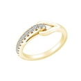 thumbnail image 2 of AFFY Round Shape Sparkling White Cubic Zirconia Fashion Promise Engagement Ring 14k Yellow Gold Over Sterling Silver Ring Size-8.5, 2 of 2
