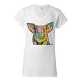 thumbnail image 3 of Dean Russo The Pig Animal Lover Women's Standard V-Neck Tee, White, XX-Large, 3 of 6