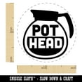 thumbnail image 2 of Pot Head Coffee Self-Inking Rubber Stamp Ink Stamper - Blue Ink - Medium 1 Inch, 2 of 7