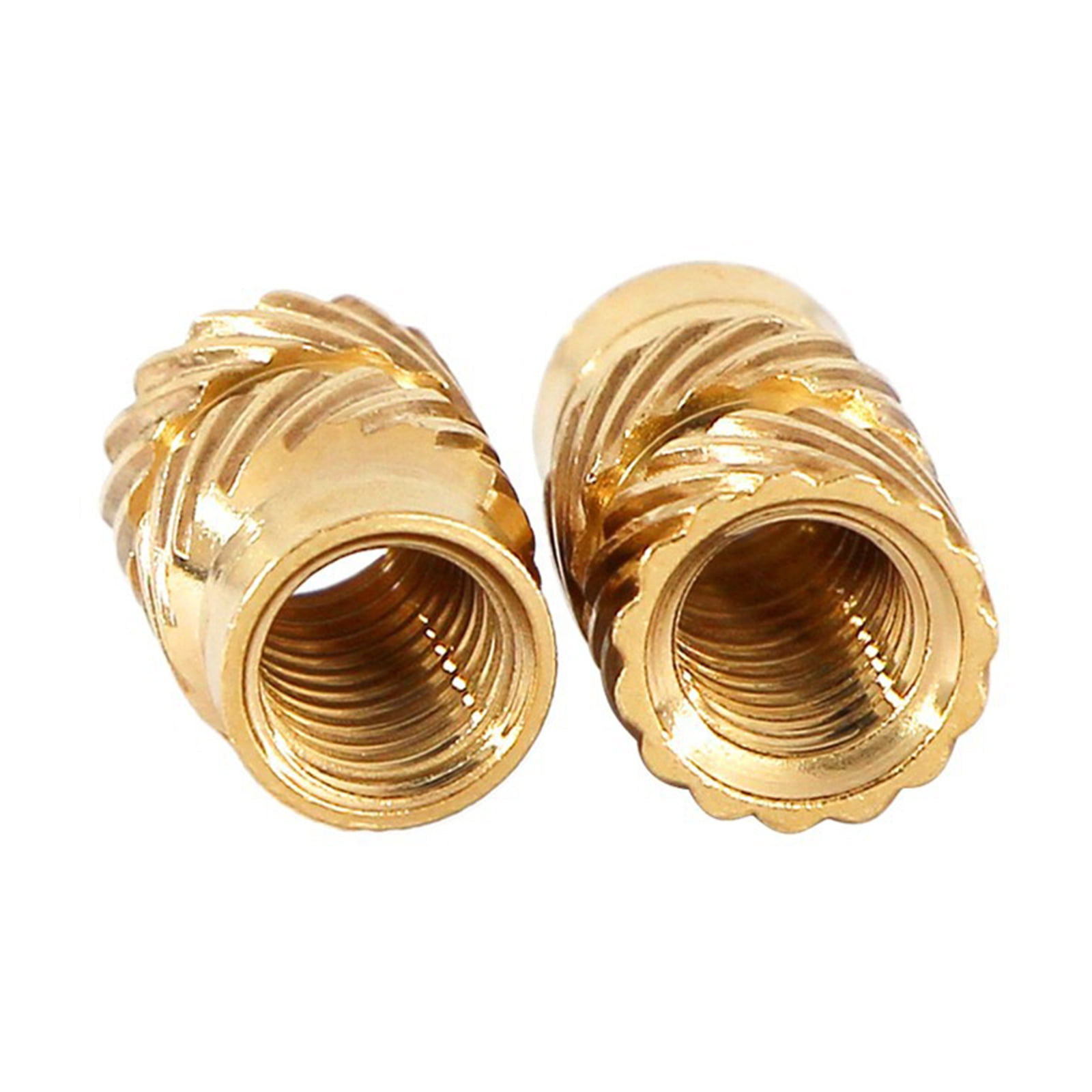 300 Pcs Metric Threaded Inserts 2/2.5/3/4/5/6mm Knurled Female Thread Inserts Brass Embedding