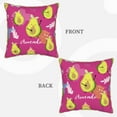 thumbnail image 3 of Kll Pink Green Avocado Decorative Throw Pillow Covers Velvet Soft For Couch Sofa Bedroom Living Room Outdoor -18"X18", 3 of 8