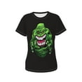 thumbnail image 5 of Slimer Ghostbusters Women's T Shirts Round Neck Short-Sleeve Soft T-Shirt Summer Casual Tee Tops 3D Printing Tee Shirt, 5 of 6