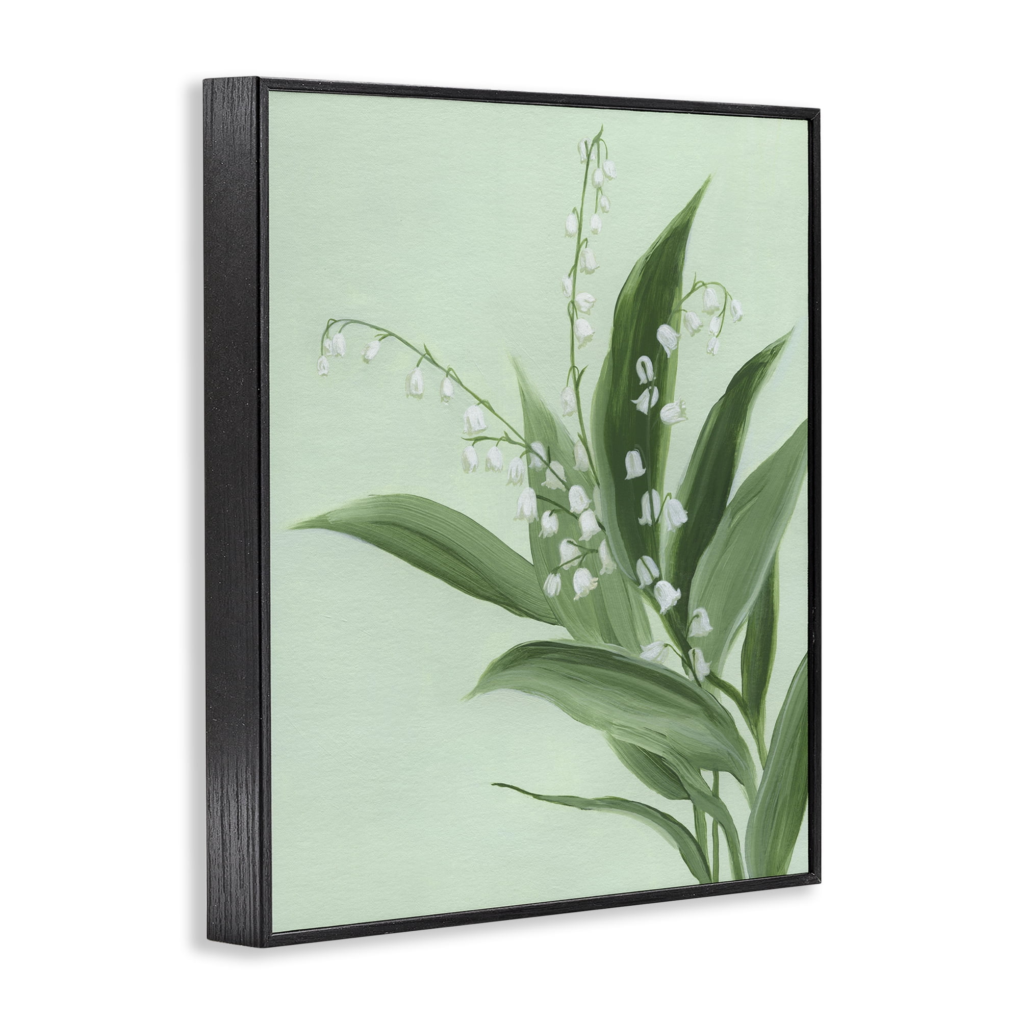 Stupell Industries Gentle Lily of Valley Black Framed Giclee Art, design by Grace Popp