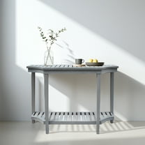 Parisloft Farmhouse Wood Console Table, Grey