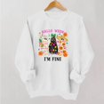 thumbnail image 6 of Womens Halloween Crewneck Sweatshirt Cute Ghost Spooky Tops Womens Halloween Sweatshirt, Vintage Witch Graphic, Oversized Sweatshirt, Long Sleeve Pullover, Casual Fashion, Fall Tops, 6 of 7