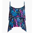 thumbnail image 4 of Magicsuit Women's Blue Social Butterfly Grace Swim Tankini Top-Blue / 14, 4 of 6