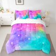 thumbnail image 2 of YST Rainbow 7-Piece Psychedelic Galaxy Bedding Set, Multicolor Tie Dye Comforter Set, King Size, 2 of 4