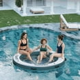 thumbnail image 1 of 8FT Inflatable Floating Water Hammock Island with Mesh Center, 800LBS Capacity Lake Pool Platform, 1 of 5
