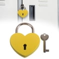 thumbnail image 2 of Heart Shaped Metal Padlock,Small Safety Lock,Multi-Use Mini Lock,Exquisite Colored Heart Shaped Padlock Comes With Matched Keys,for Diaries,Jewelry Boxes,Handbags and Small Storage Cabinets,Yellow, 2 of 9