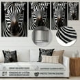 thumbnail image 4 of Designart "Portrait of a Black and White Zebra III" Animals Metal Wall Art Prints, 4 of 5