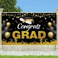 thumbnail image 4 of 2024 Graduation Party Decorations,Graduation Decorations Class of 2024, Graduation Party Supplies, Graduation Backdrop, Graduation Banner, Gold and Black Graduation Decorations, 4 of 7