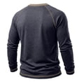 thumbnail image 4 of Men's Long Sleeve Crew Neck Pullover T Shirt Casual Fashion Solid Color Slim Fit Sports Tops Fall Winter Lightweight Soft Comfort Shirts, 4 of 7
