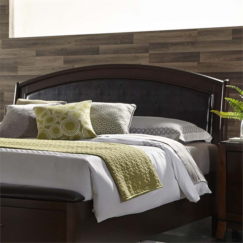 Bowery Hill King Faux Leather Panel, How To Cover A Faux Leather Headboard