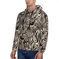 thumbnail image 2 of KLL Leopard And Zebra1 Print Mens Hoodie Long Sleeve Casual Pullover Hooded Sweatshirt Fashion Drawstring Hoodies with Pocket-4X-Large, 2 of 6