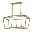 thumbnail image 4 of Savoy House 1-323-3-322 Townsend 3 Light Linear Chandelier in a Warm Brass Finish (32" W x 21" H), 4 of 5