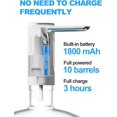 thumbnail image 5 of bomba de agua potable automática, bomba de jarra de agua de carga tipo C para botella universal de 1-5 galones, dispensador de agua portátil de bajo ruido, dispensador de botella de agua ShuxiuWang 1327537024927, 5 of 5
