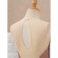 thumbnail image 4 of YONGHS Robe de Patinage Artistique en Strass Brillant pour Filles Enfants Sans Manches en Chiffon Robe de Danse Ballet Café Clair 8, 4 of 7