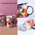 thumbnail image 4 of Topadorn Ceramic Travel Cup High Coffee Cup with Lid and Color Box 17 oz Large, 4 of 4