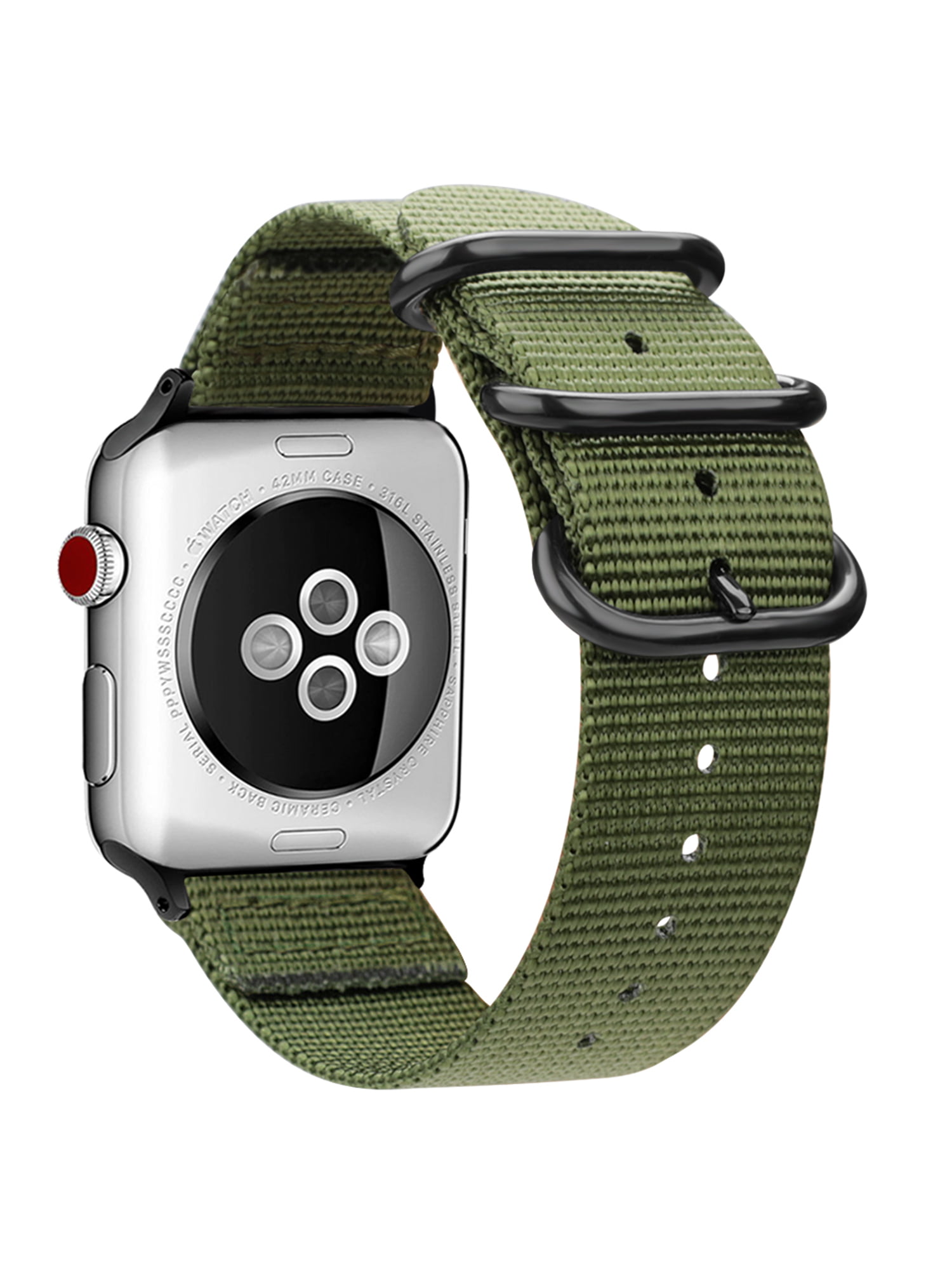 Fintie Apple Watch 4 44mm Band Woven Nylon Bands Adjustable Sport Strap  with Metal Buckle iWatch Series 4 Green 