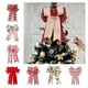 thumbnail image 3 of Caja de regalo de lazo a cuadros de lino de tela hecha a mano, lazos de árbol de Navidad DIY, decoraciones navideñas para el hogar, regalos de Año Nuevo, decoración, 3 of 4