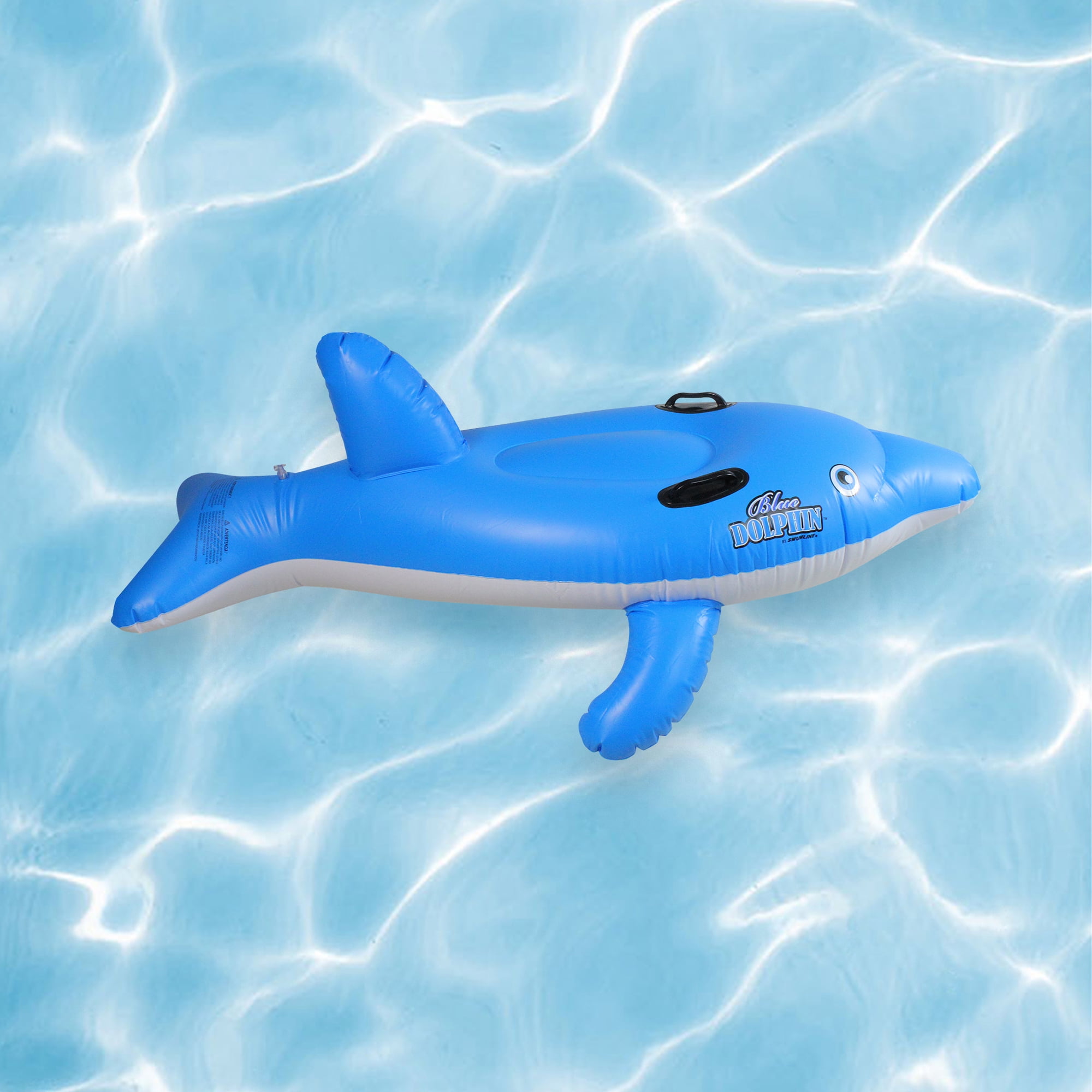 Swimline 61" Inflatable Ride-On Dolphin 1-Person Swimming Pool Float - Blue