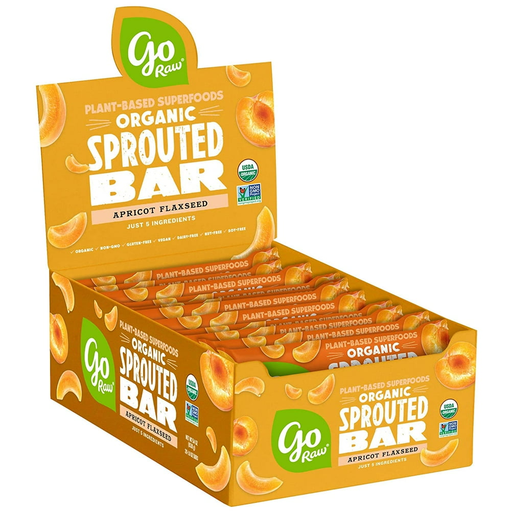 Go Raw Seed Bars, Apricot Flaxseed Gluten Free Snacks Vegan