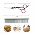 thumbnail image 5 of Titanium Coated Professional 6 in 1 4CR Stainless Steel Dog Grooming Scissors with Safety Round Tip, Heavy Duty Pet Grooming Scissor for Dogs, Cats and Other Animals, 5 of 7