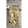 thumbnail image 3 of Ambesonne Tan Quilted Bedspread Set 2 Pcs, Funky Grungy Retro, Twin Size, Black White Tan, 3 of 3