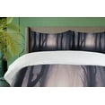 thumbnail image 4 of Ambesonne Forest Duvet Cover Sets, Deep in Spooky Jungle, 2-King, Dark Grey Purple, 4 of 7