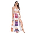 thumbnail image 2 of FORMRS Womens Long Sarong Beach Wrap Semi-Sheer Bikini Skirt Bathing Swimsuit Cover Up, Jam Jars, 2 of 7