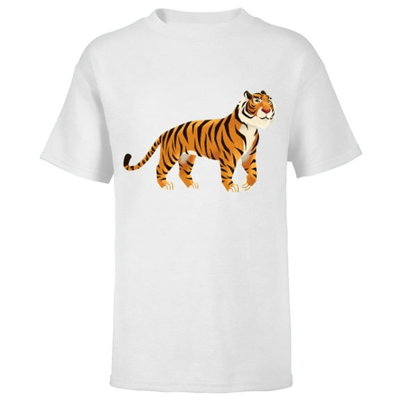 Disney Aladdin Live Action Rajah Tiger T-Shirt - Short Sleeve T-Shirt for Kids - Customized-White