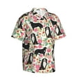 thumbnail image 2 of Bernese Mountain Dog Floral Flower Men'S 3d Print Casual Button Down Shirts, Novelty Hawaiian Short Sleeves S, 2 of 7