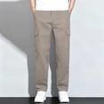 thumbnail image 2 of PNTUTB Chino Pants for Mens Straight Leg Trousers Basic Classic Office Workwear Daily Casual Loose Comfort Pants with Multiple Pockets, 2 of 7