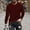 Wine(New), variant on PNTUTB Fall/Winter Fashion Men's Solid Color Casual Comfortable Crew Neck Long Sleeve Basic Top