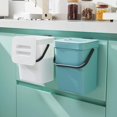 thumbnail image 2 of 3L Wall-Mounted Kitchen Compost Bin with Flip-Top Design, Safe and Durable, Prevents Bag Falling Off, Portable and Easy to Use, with Wall-Mounted Design, for Bathroom Kitchen, 2 of 7