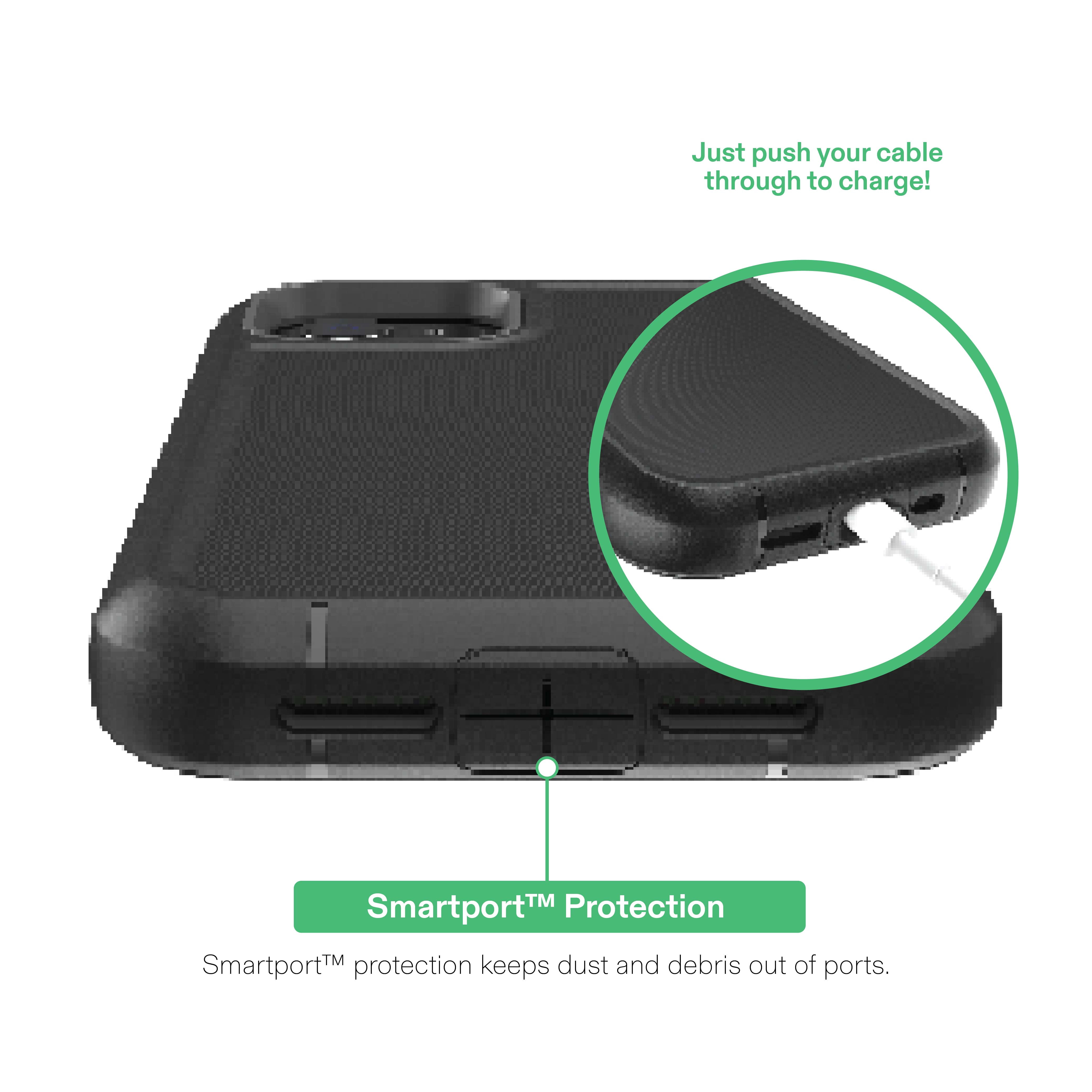 onn Rugged Phone Case with Holster for iPhone 11 / iPhone XR - Black