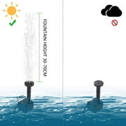 Vikakiooze Solar fountain Water Pump, Solar Powered Water fountains Pump With 4 Nozzles, DIY Water Feature Outdoor fountains For Bird Bath,garden And Fish Tank
