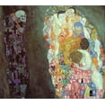 thumbnail image 2 of Klimt, Gustav 29x26 Black Ornate Wood Framed with Double Matting Museum Art Print Titled - Death And Life, 2 of 4
