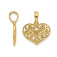 thumbnail image 2 of 14K Yellow Gold Hearts in Heart Charm Pendant Necklace with Chain, 2 of 4