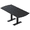 Black Cypress w/Matte Black Base no Electric, variant on 6 Person Small Arc Rectangle Powered Conference Table Metal T Bases