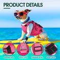 thumbnail image 4 of Kuoser Dog Life Jacket, High Flotation Dog Life Vest for Swimming Boating, Rose-red, XL, 4 of 7