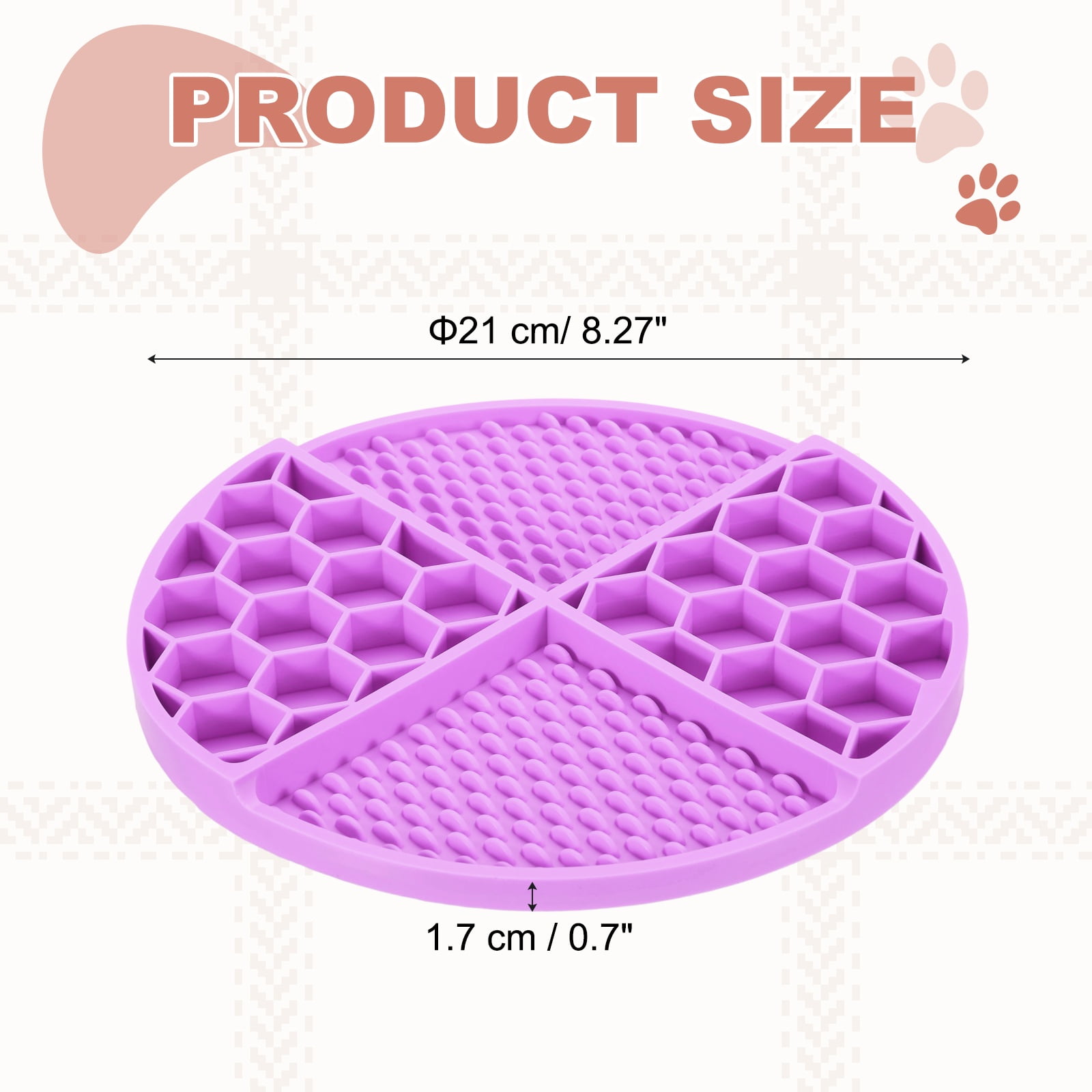 Uxcell Slow Feeder Dog Bowls, Puzzle Slow Eater Dog Food Bowl, (Violet & Diameter: 8.27"), Intended for Fast Eater Small / Medium Dogs / Helps Prevent Abdominal Gas Anti-Choking