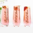 thumbnail image 5 of Kook 10.5 Oz Stemless Champagne Flutes Bar Glasses Set of 8, Fluted Glassware Set Bridal, 5 of 9