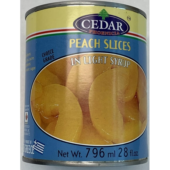 PEACH SLICES IN LIGHT SYRUP, CEDAR PEACH SLICES 796ML