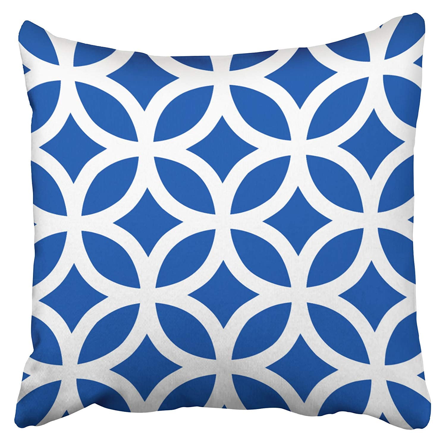 BPBOP Geometric Accent Cobalt Blue Pattern Pillowcase Cushion Cover