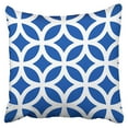 thumbnail image 1 of BOSDECO Housse de Coussin Motif Géométrique Bleu Cobalt 20x20 Pouces, 1 of 1