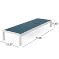 thumbnail image 2 of Cherie Outdoor Aluminum Chaise Lounges, Set of 2, Blue and White, 2 of 14