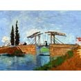 thumbnail image 2 of Van Gogh, Vincent 18x15 Gold Ornate Wood Framed with Double Matting Museum Art Print Titled - Lanlois Bridge Arles, 2 of 4