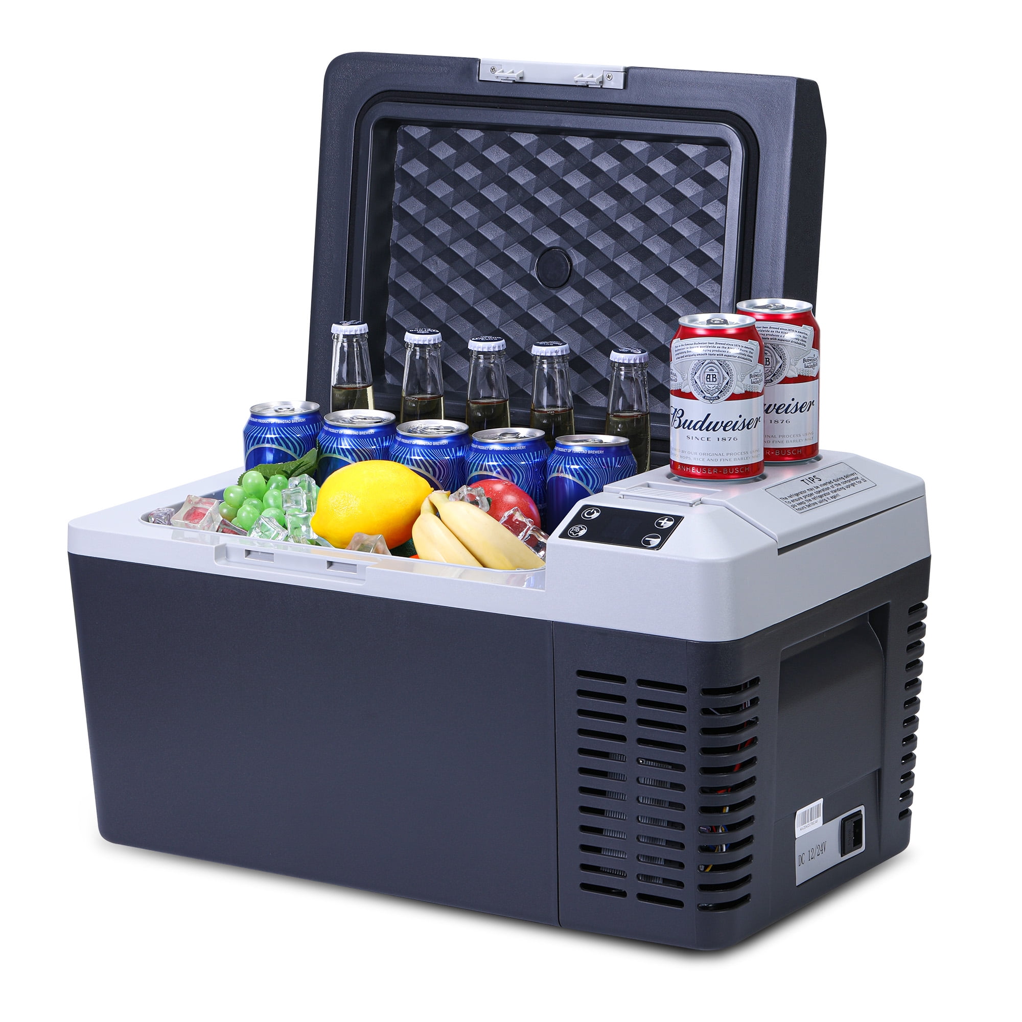 Simzlife Portable Car Fridge, 12/24V DC & 120～240V AC, 4.9 in W